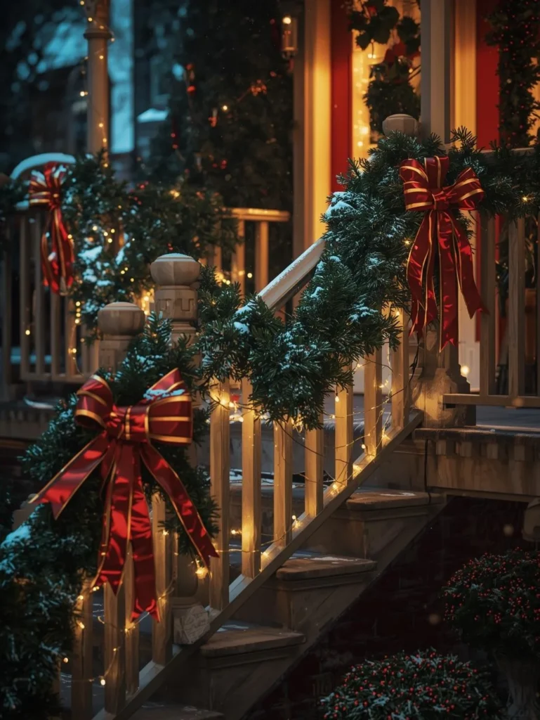 Decorative Bows on Railings