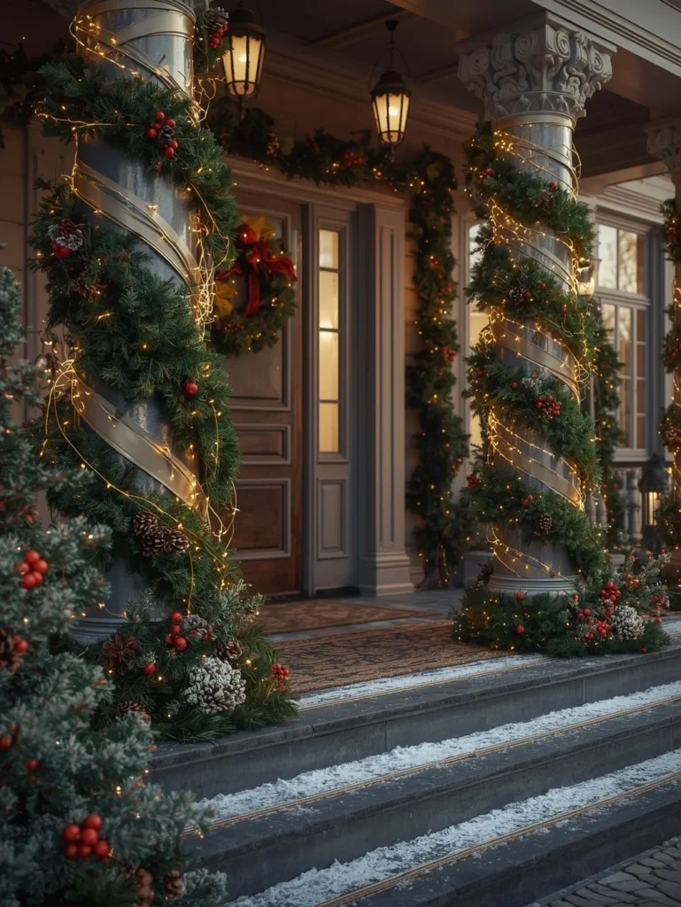  Decorative Pillars with Greenery