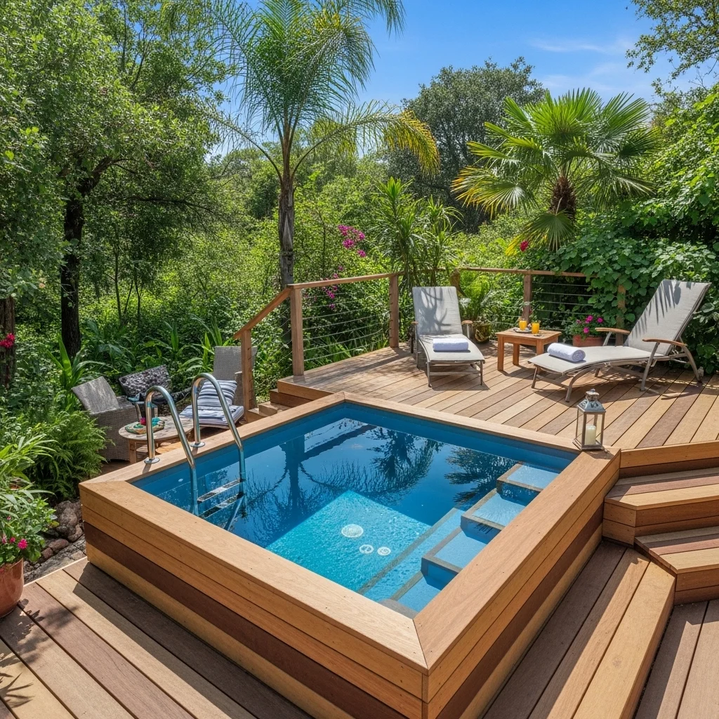 Elevated Wooden Plunge Pool
