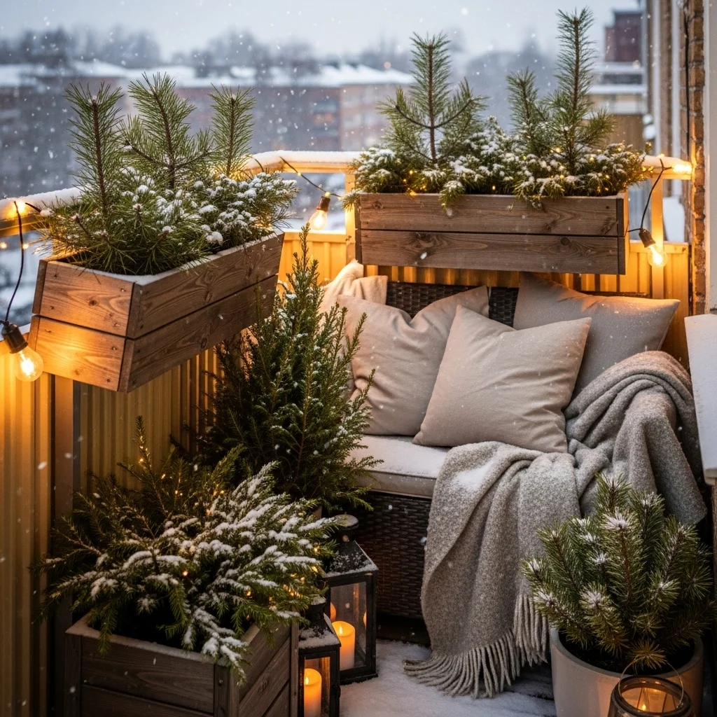 Evergreen Balcony Planters