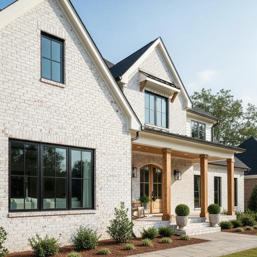  Farmhouse-Style White Brick