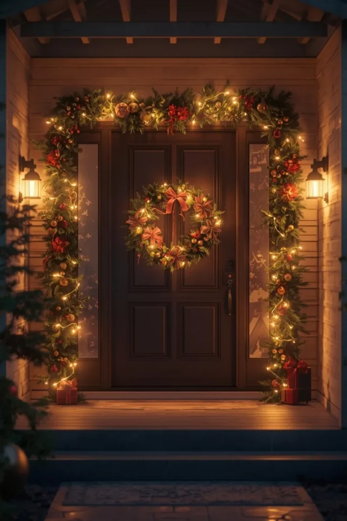 Festive Front Door Wreath