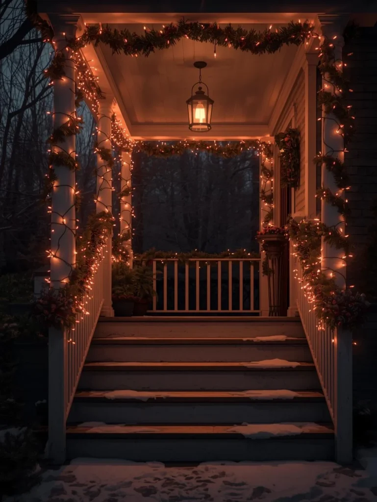 Festive Porch Lighting