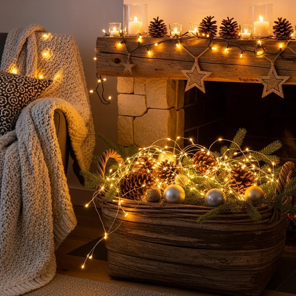  Fireplace Log Basket Lights