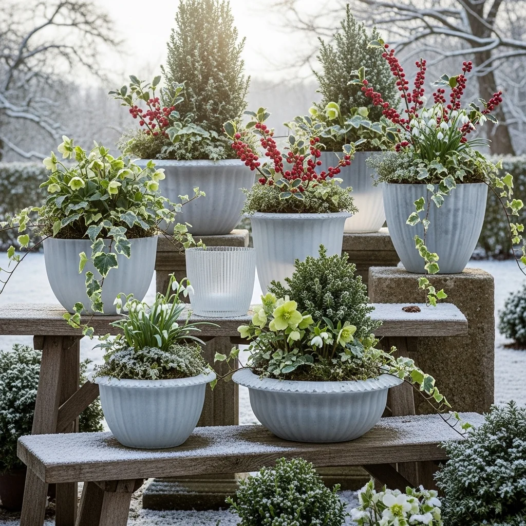 Frosted Glass or Ceramic Containers