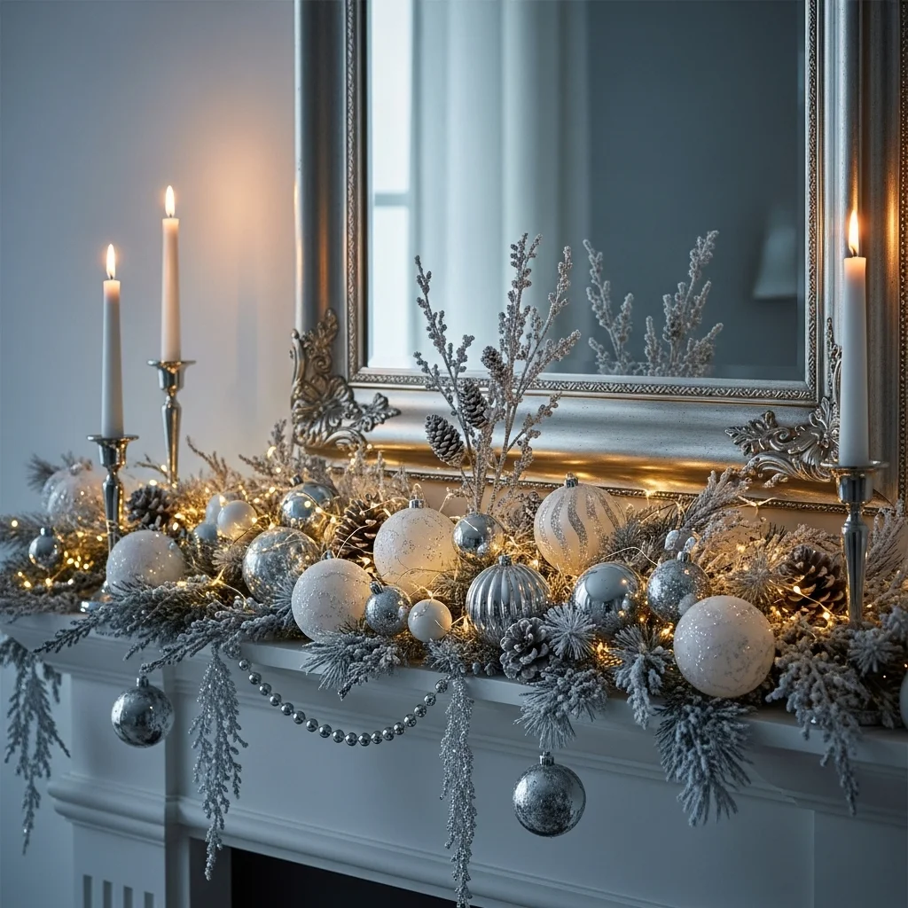 Frosted Ornaments Display