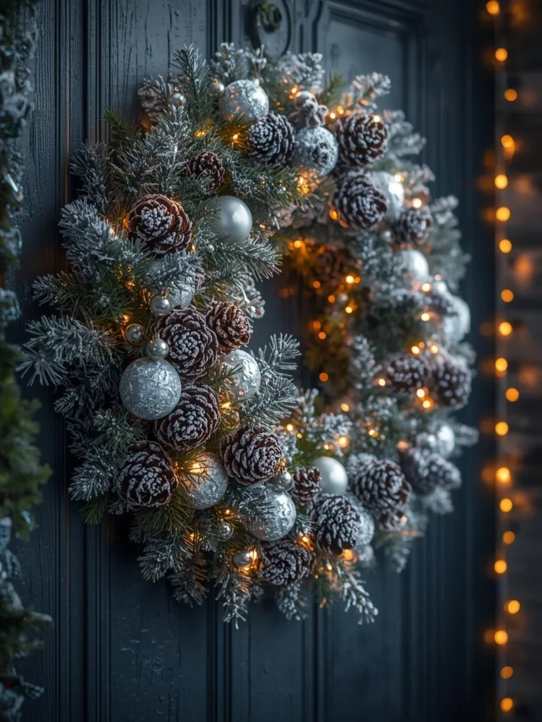 Frosted Pinecone Wreath