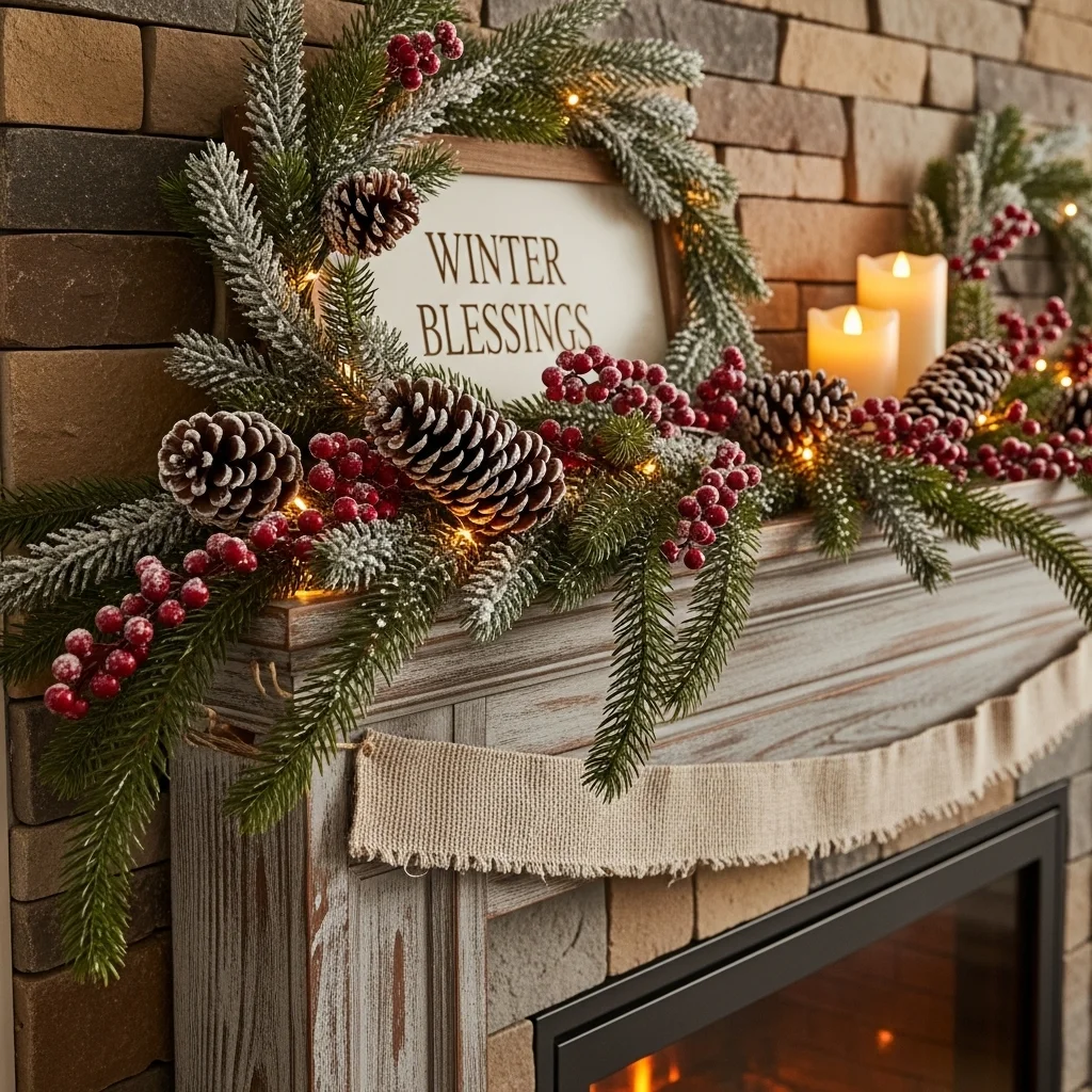  Frosted Pinecones and Berries