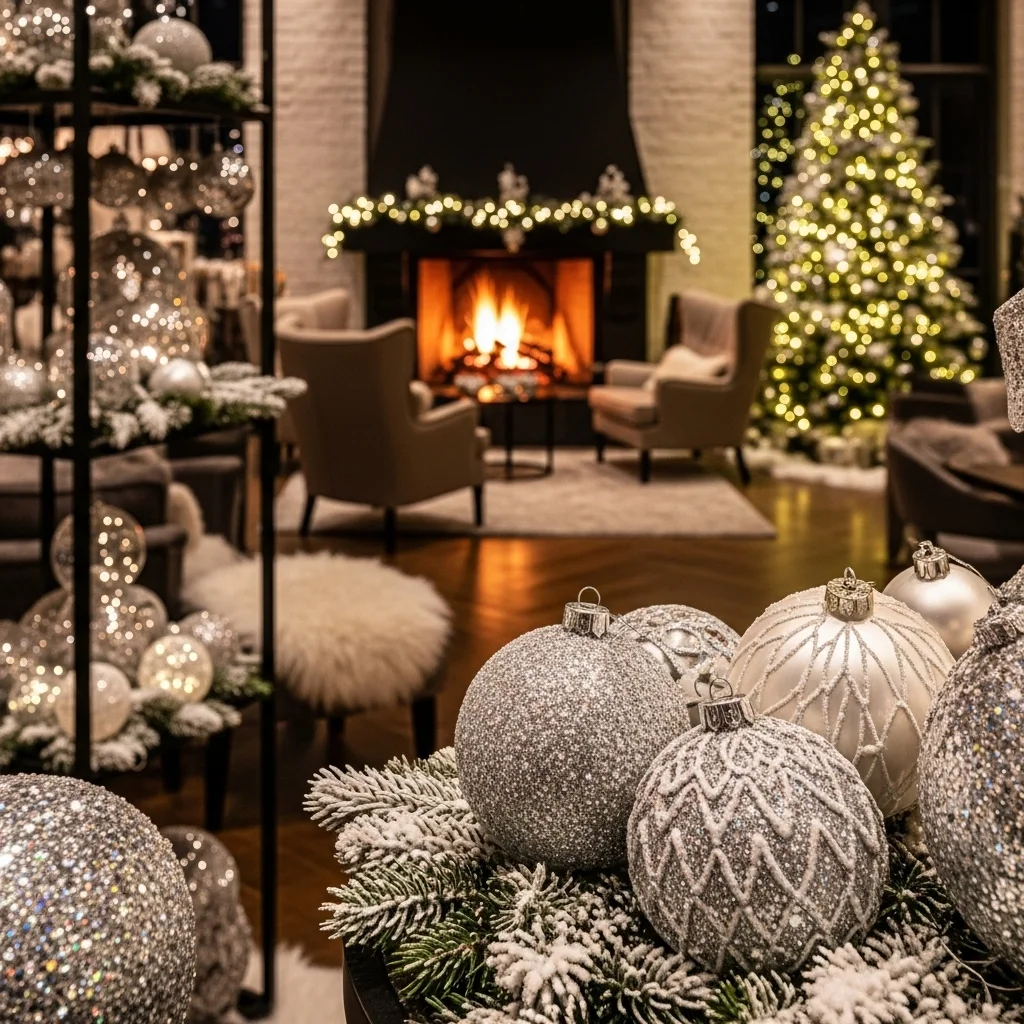 Frosted or Glittered Ornaments