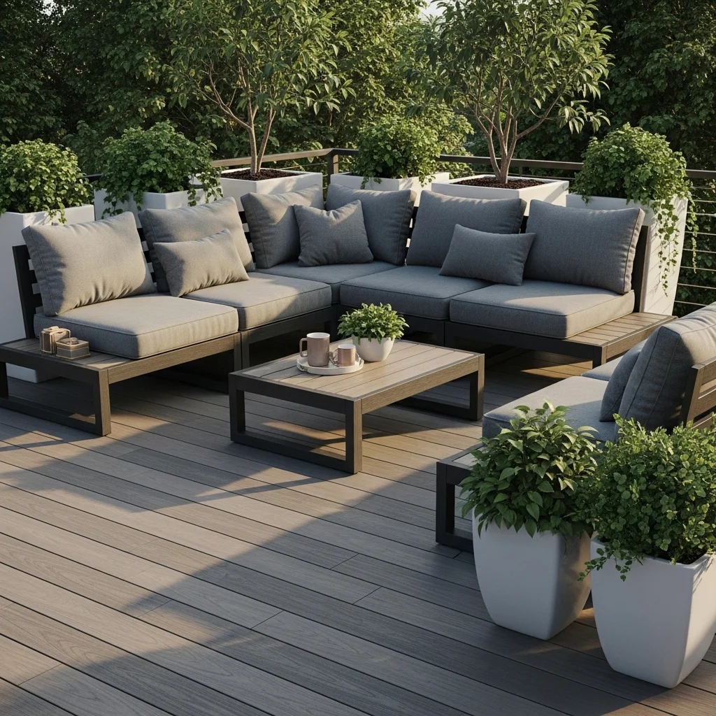 Grey with Natural Wood Patterning