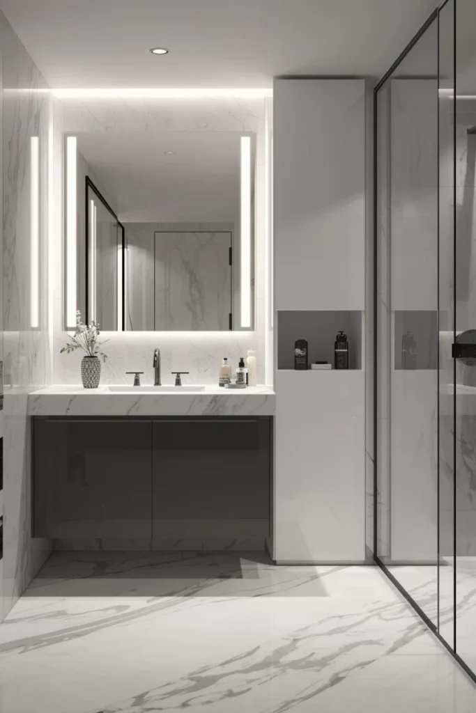 High-Gloss Modern Bathroom Cabinets