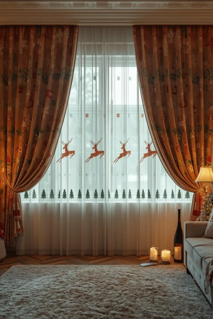 Holiday-Themed Curtains and Drapes
