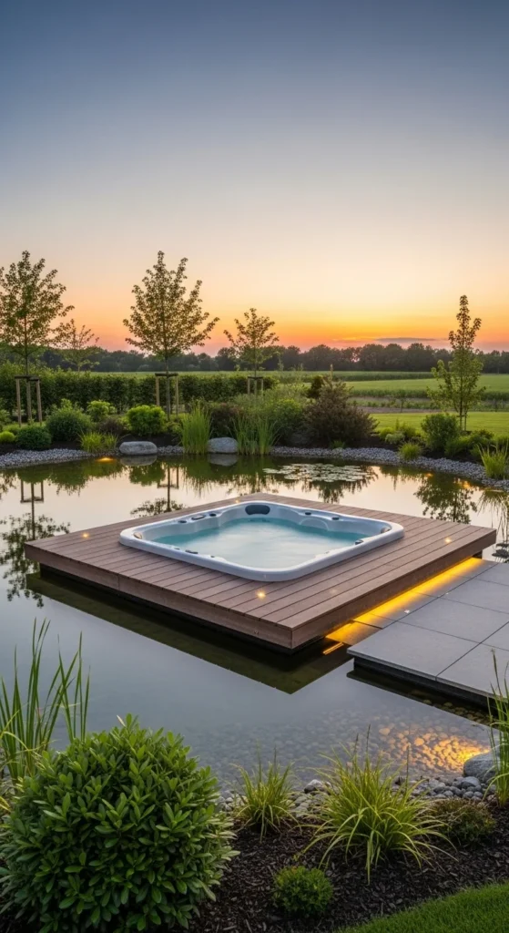 Hot Tub with Floating Deck