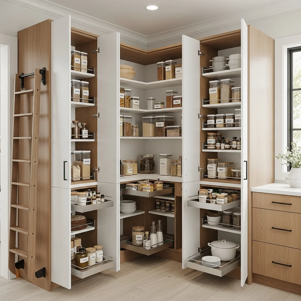 Include Lazy Susans for Better Corner Access