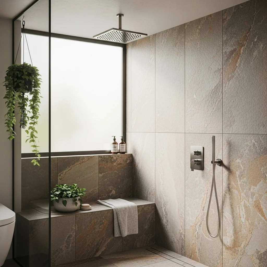  Incorporate a Built-In Shower Bench