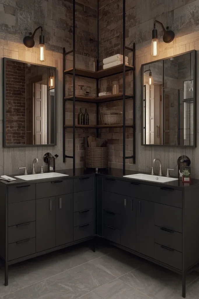  Industrial-Style Metal Bathroom Cabinets