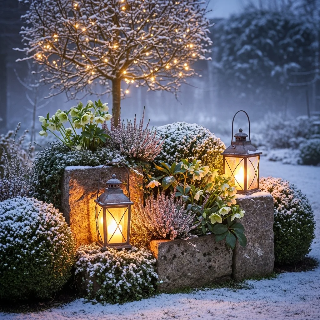 Lantern-Integrated Planters