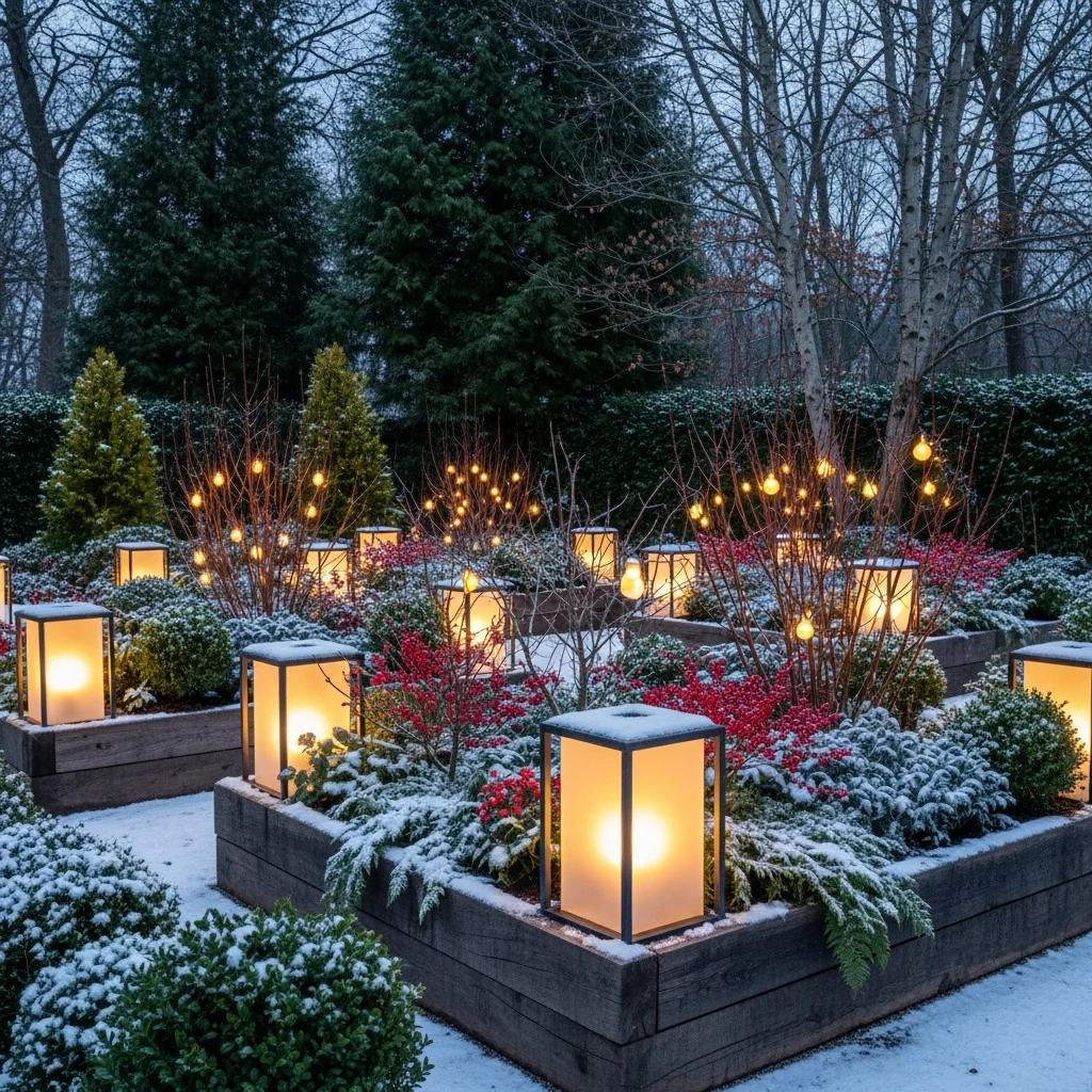  Lantern and Light-Integrated Planters