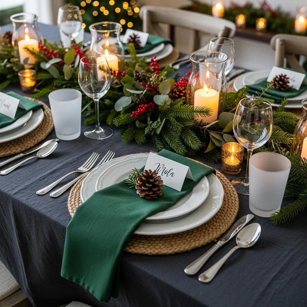 Layered Table Settings for Winter Dinners