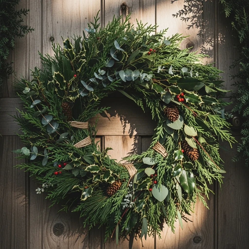 Mixed Foliage Woodland Wreath