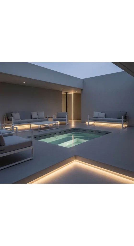 Modern Concrete Patio with Minimalist Design