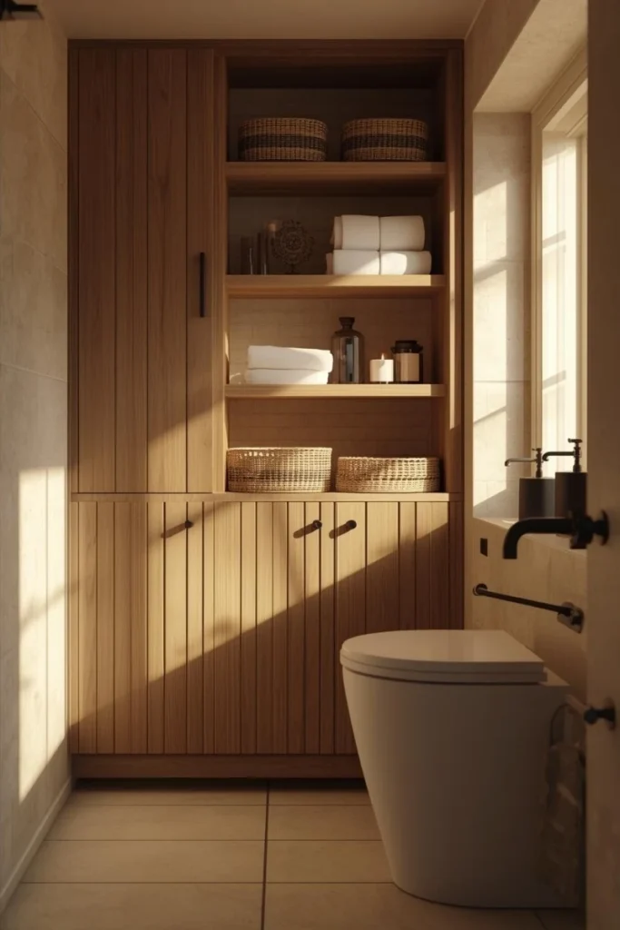  Open-Shelved Bathroom Cabinets