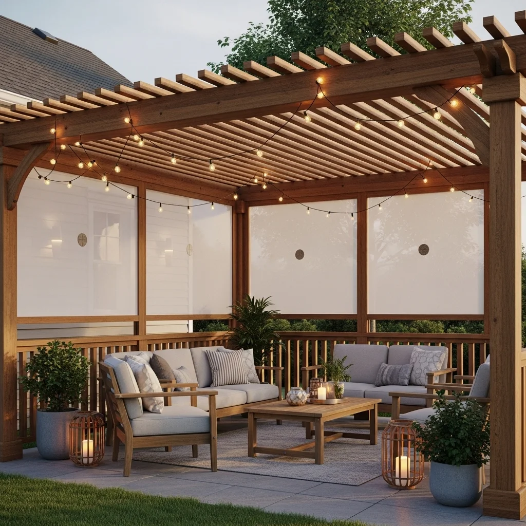 Pergola with Enclosure Panels