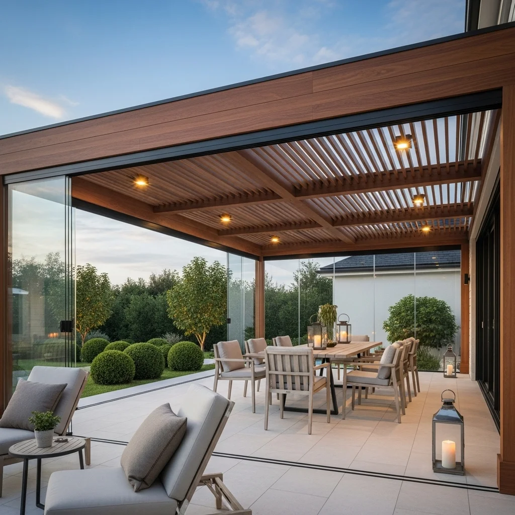  Pergola with Sliding Glass