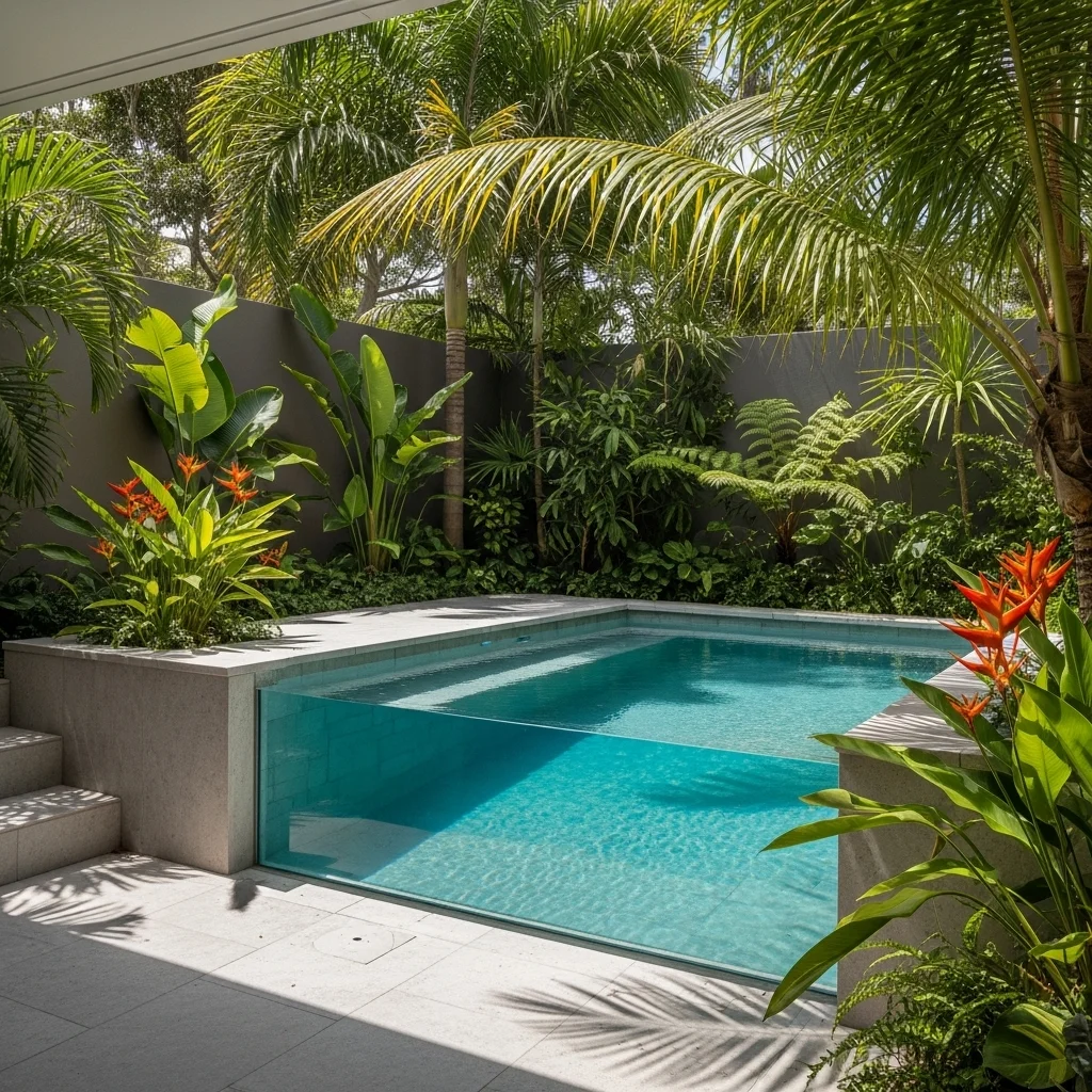 Plunge Pool with Glass Side