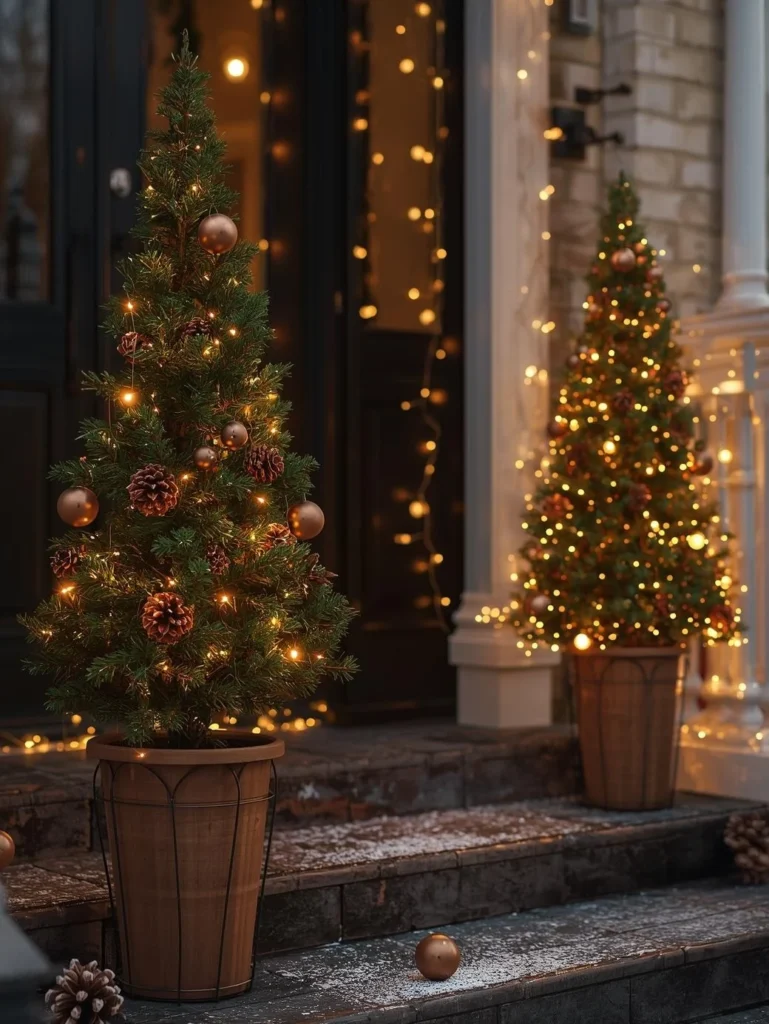 Potted Evergreen Trees