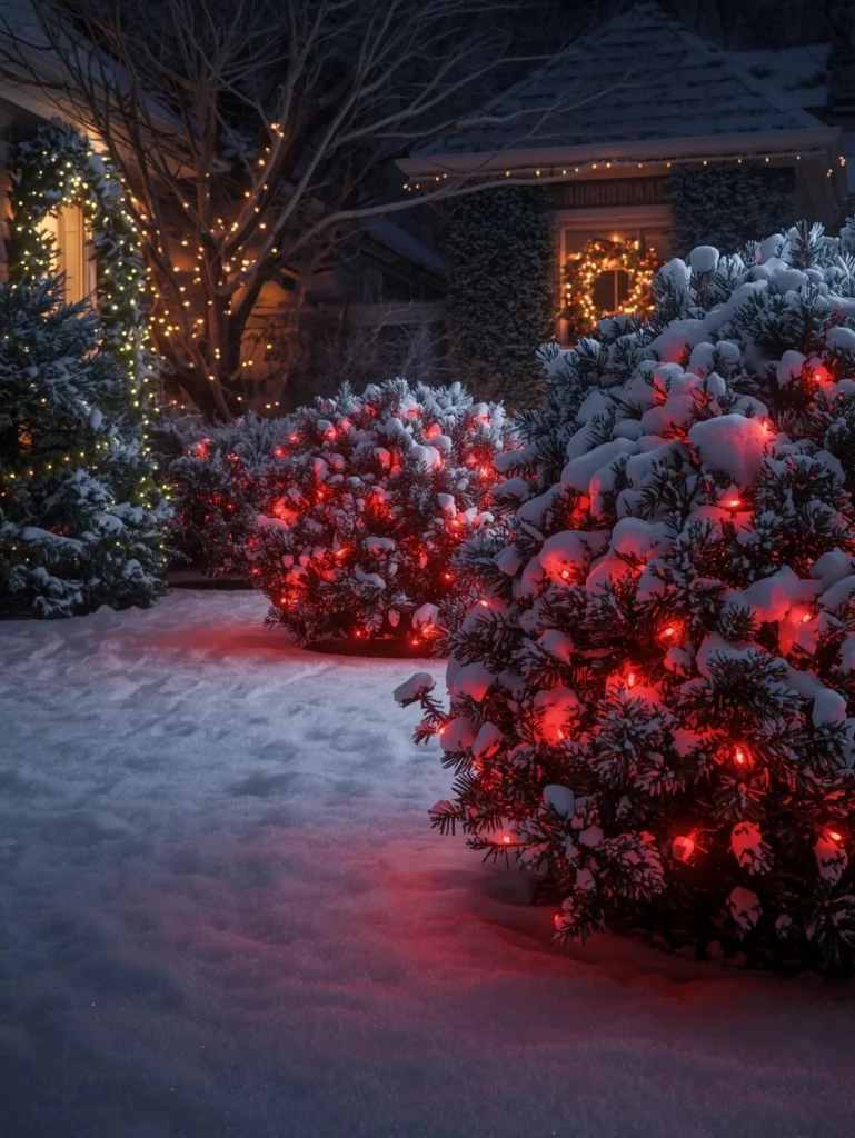  Red and White Outdoor Bush Lighting
