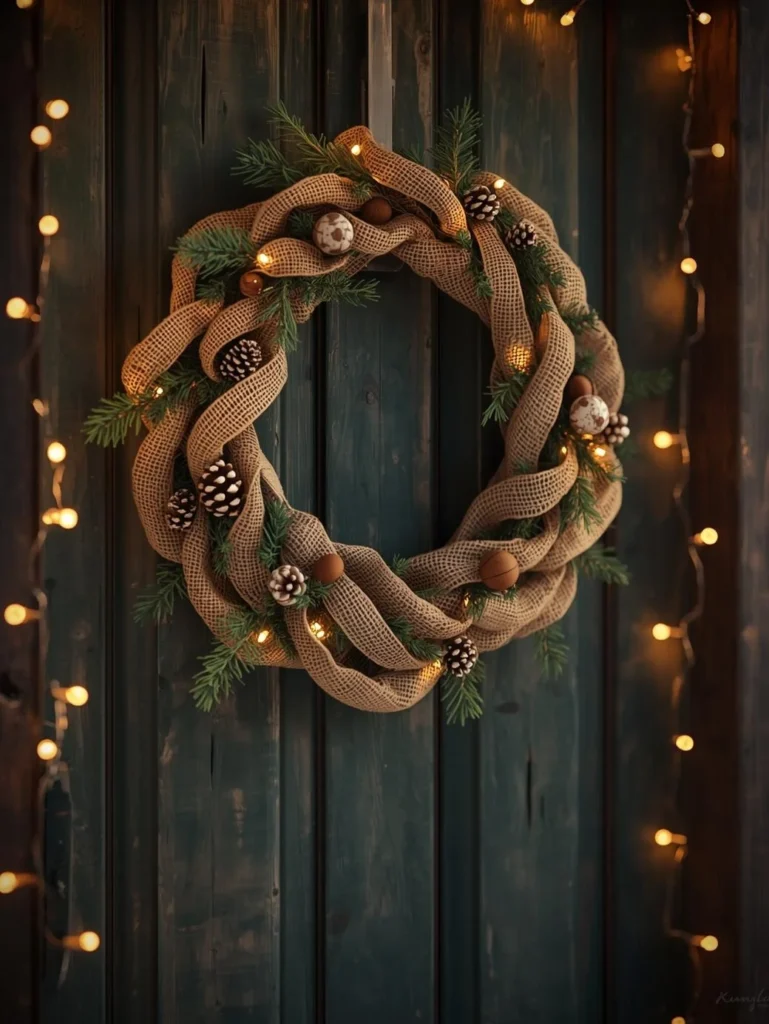 Rustic Burlap Wreath