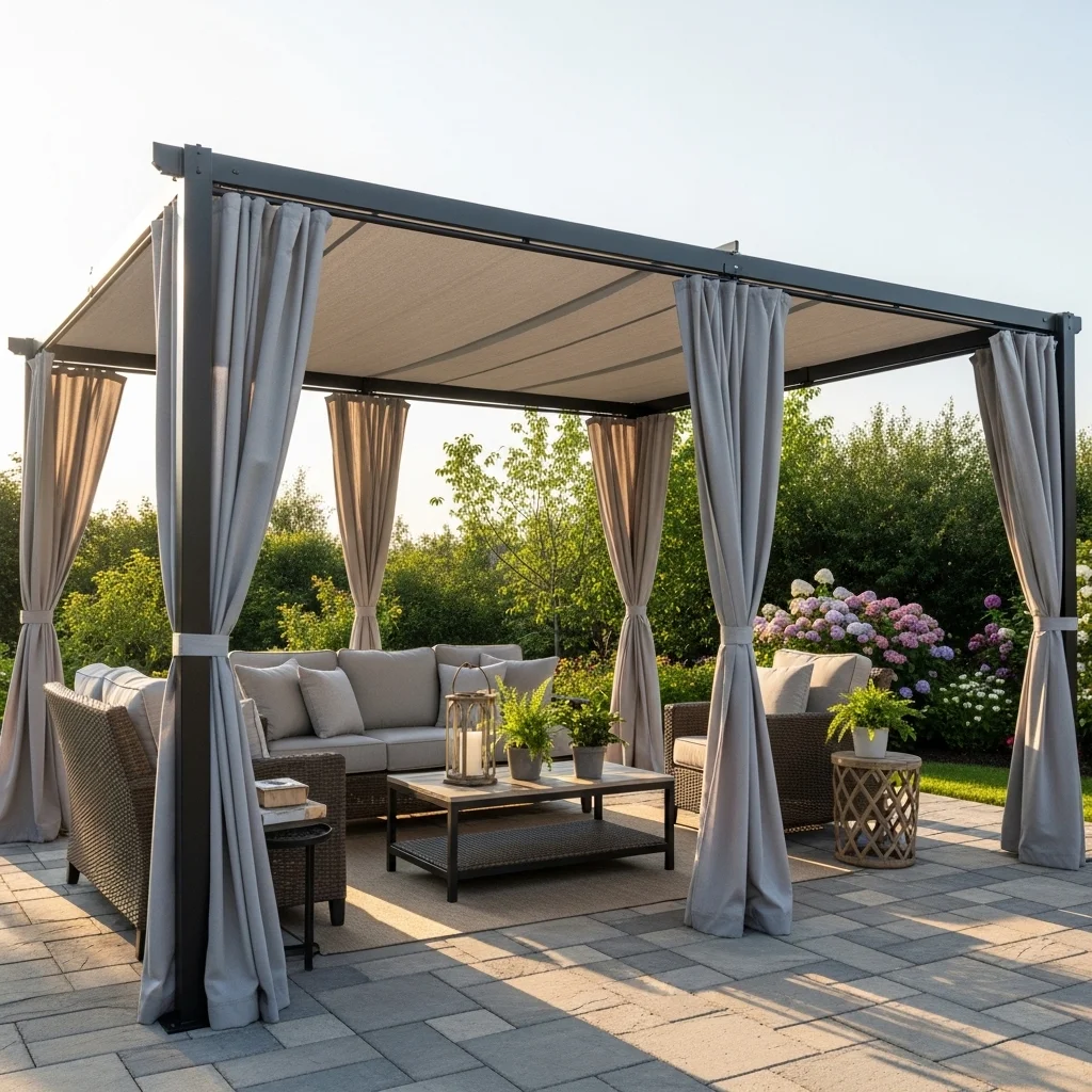 Shade Canopy with Curtains