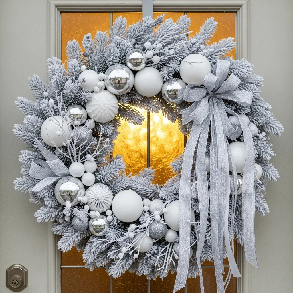Snowy White Winter Wreath