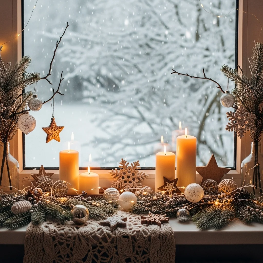  Snowy Windowsill Decor