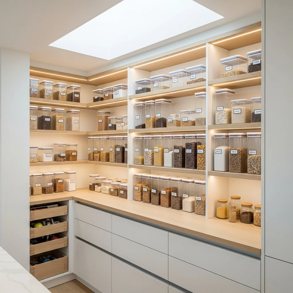 Use Clear Containers for a Streamlined Look