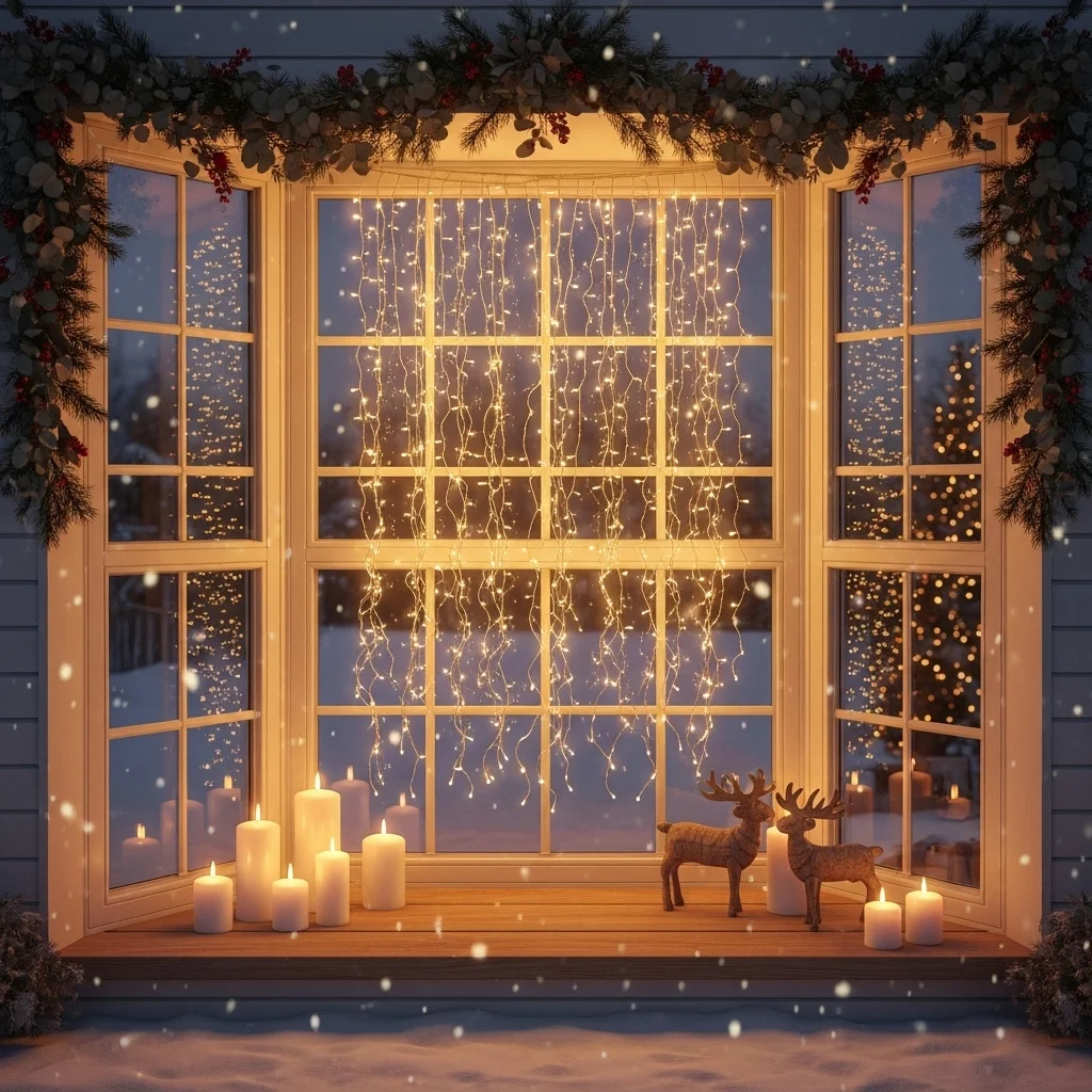  Window Curtain of Lights