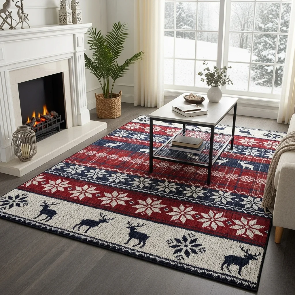  Winter-Themed Throw Rugs