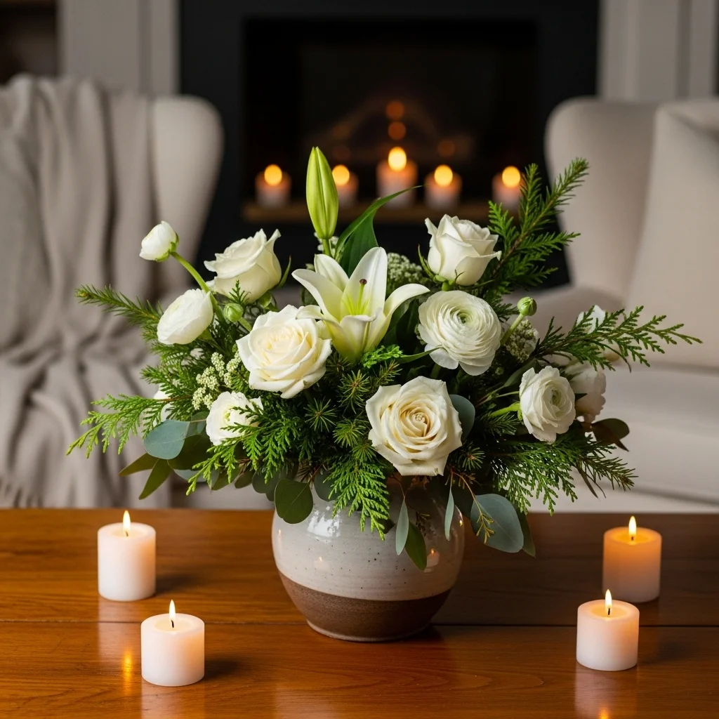  Winter Whites With Evergreens