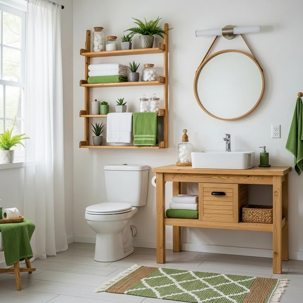 Wooden Ladder Shelves