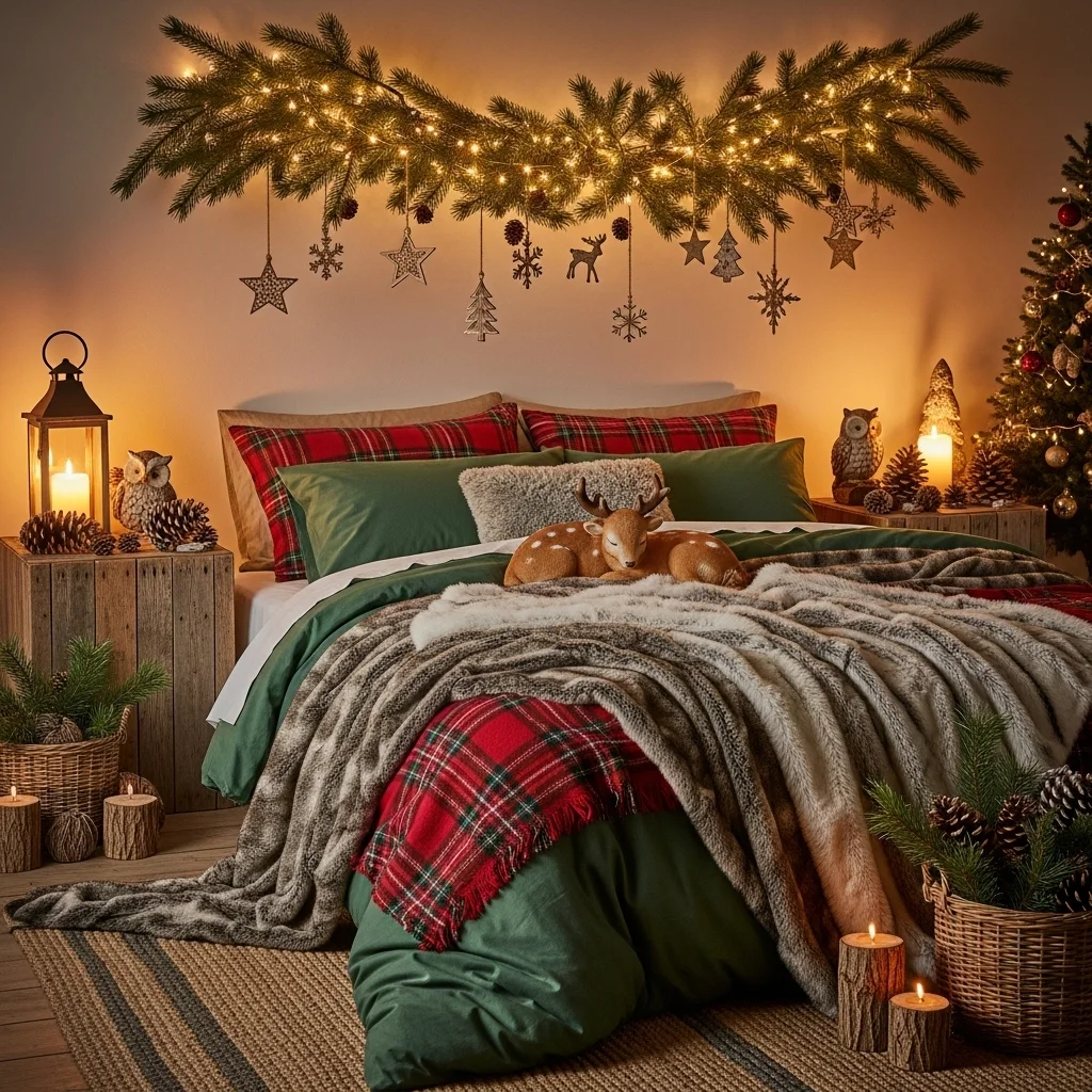  Woodland-Themed Christmas Bedroom