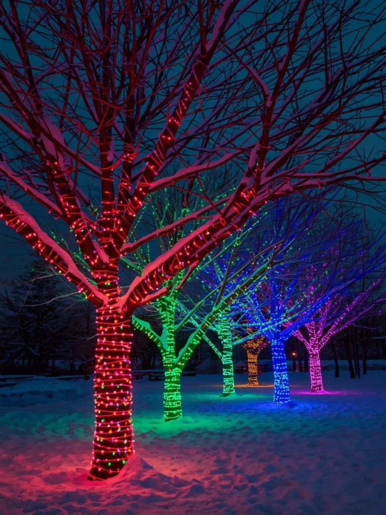 Wrap Trees with Colored Lights