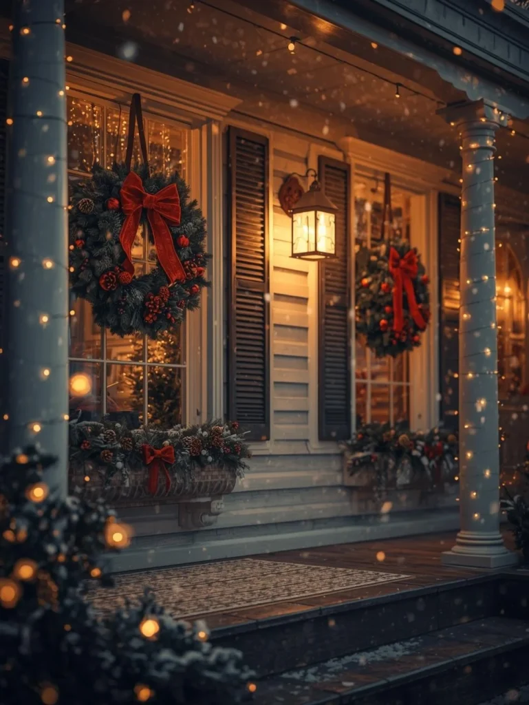Wreaths on Windows or Pillars