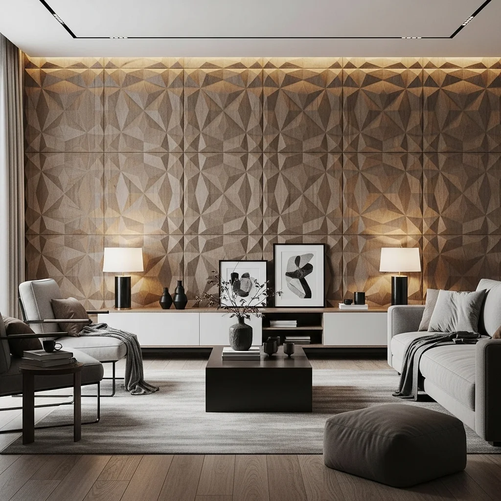  3D Wood Paneling for Added Dimension