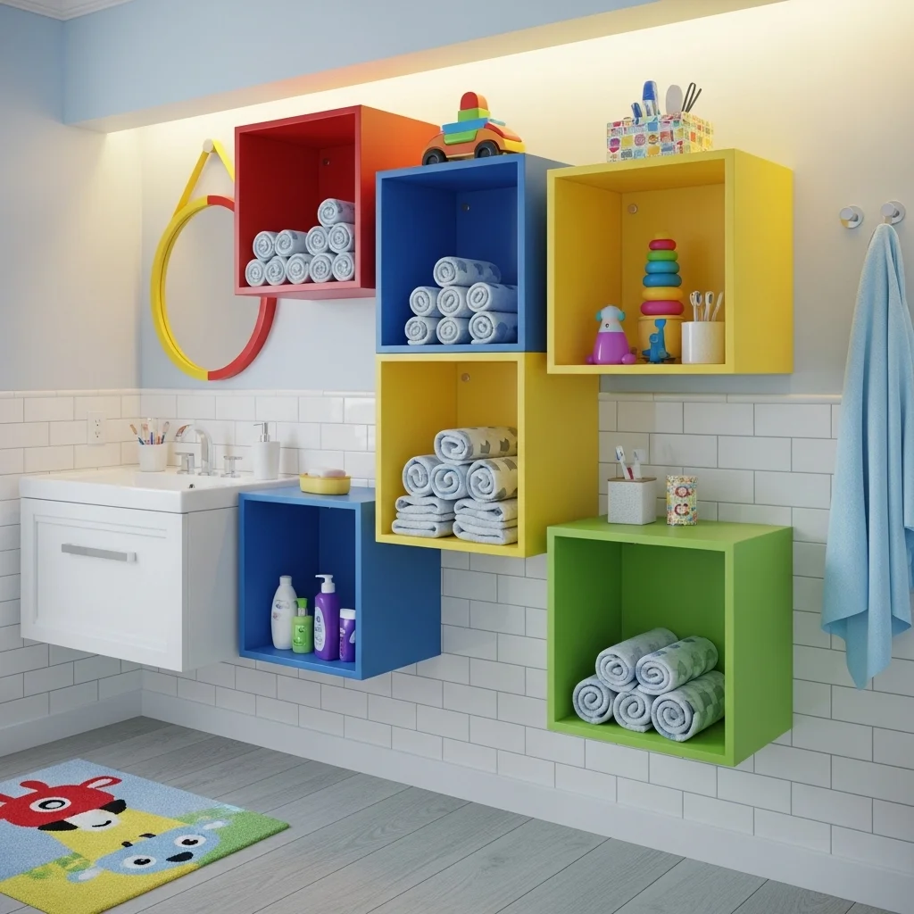 Add Bright Floating Cubes for Storage