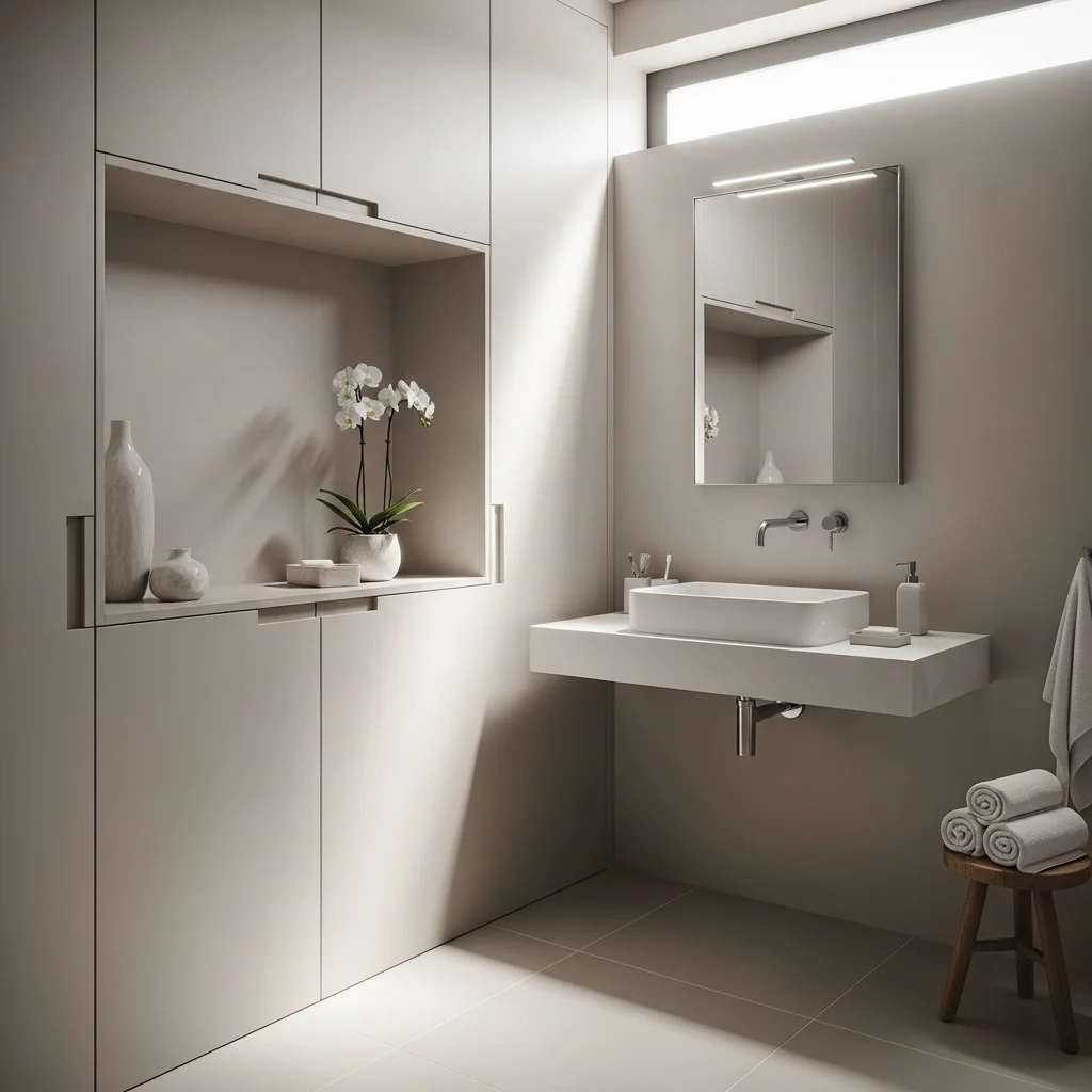 Add Cabinet Doors to Turn an Alcove Into Hidden Storage