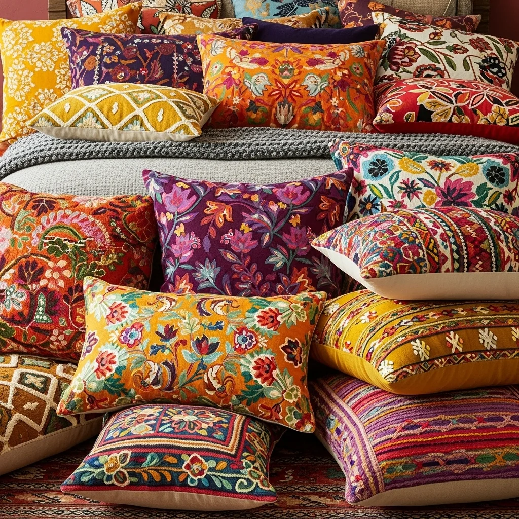  Add Colorful Throw Pillows and Cushions