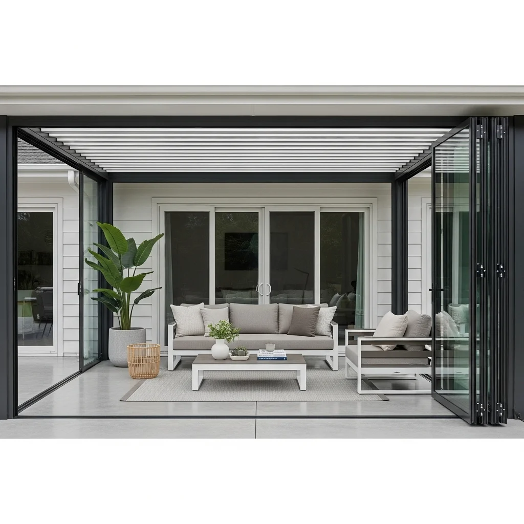  Add Convertible Accordion Glass Walls