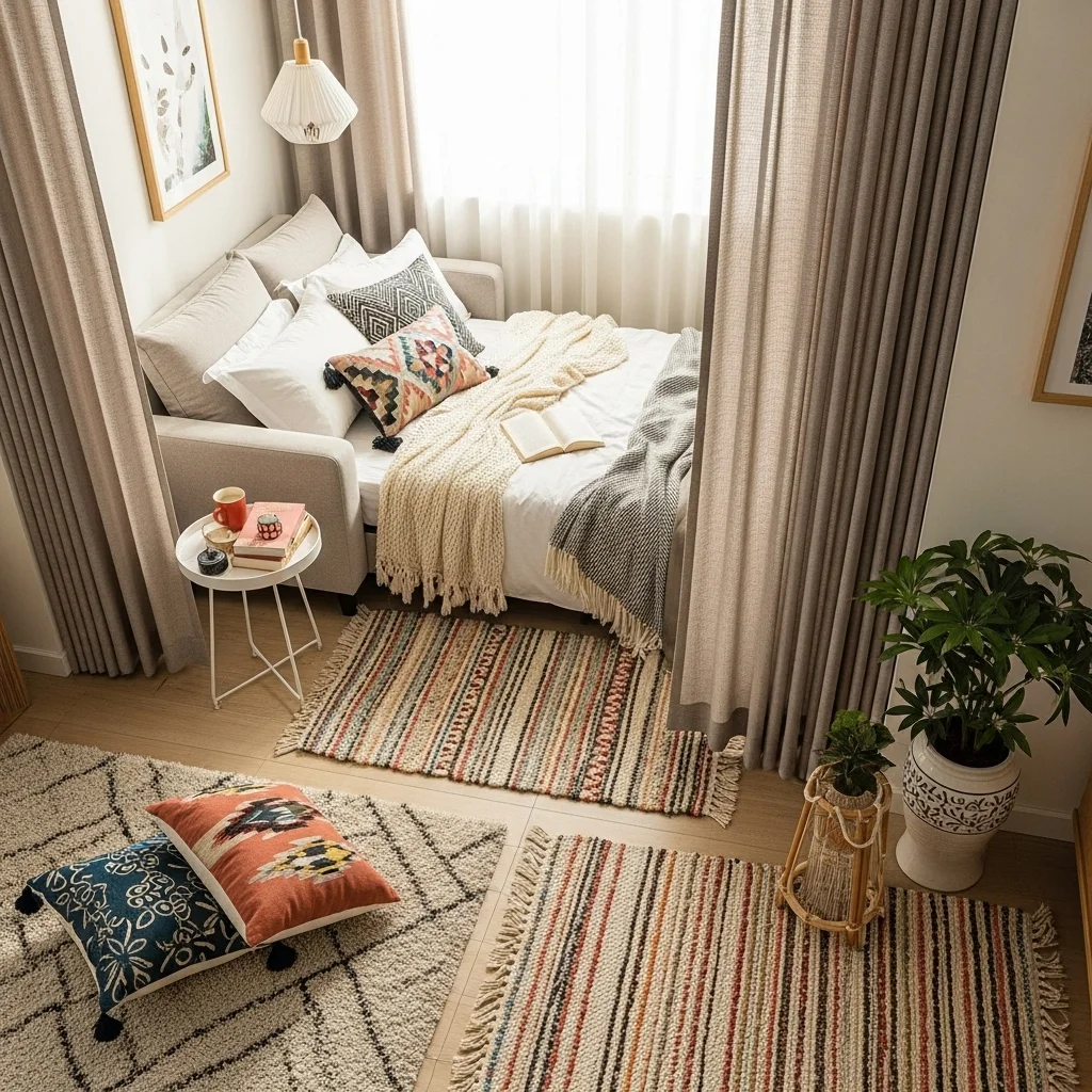 . Add Curtains or Sliding Panels for Separation