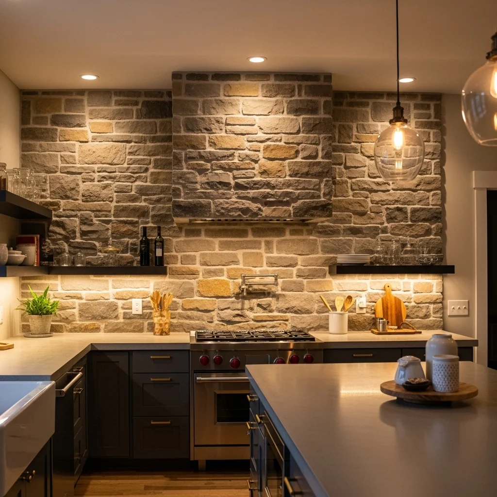 Add Depth with a Textured Stone Wall